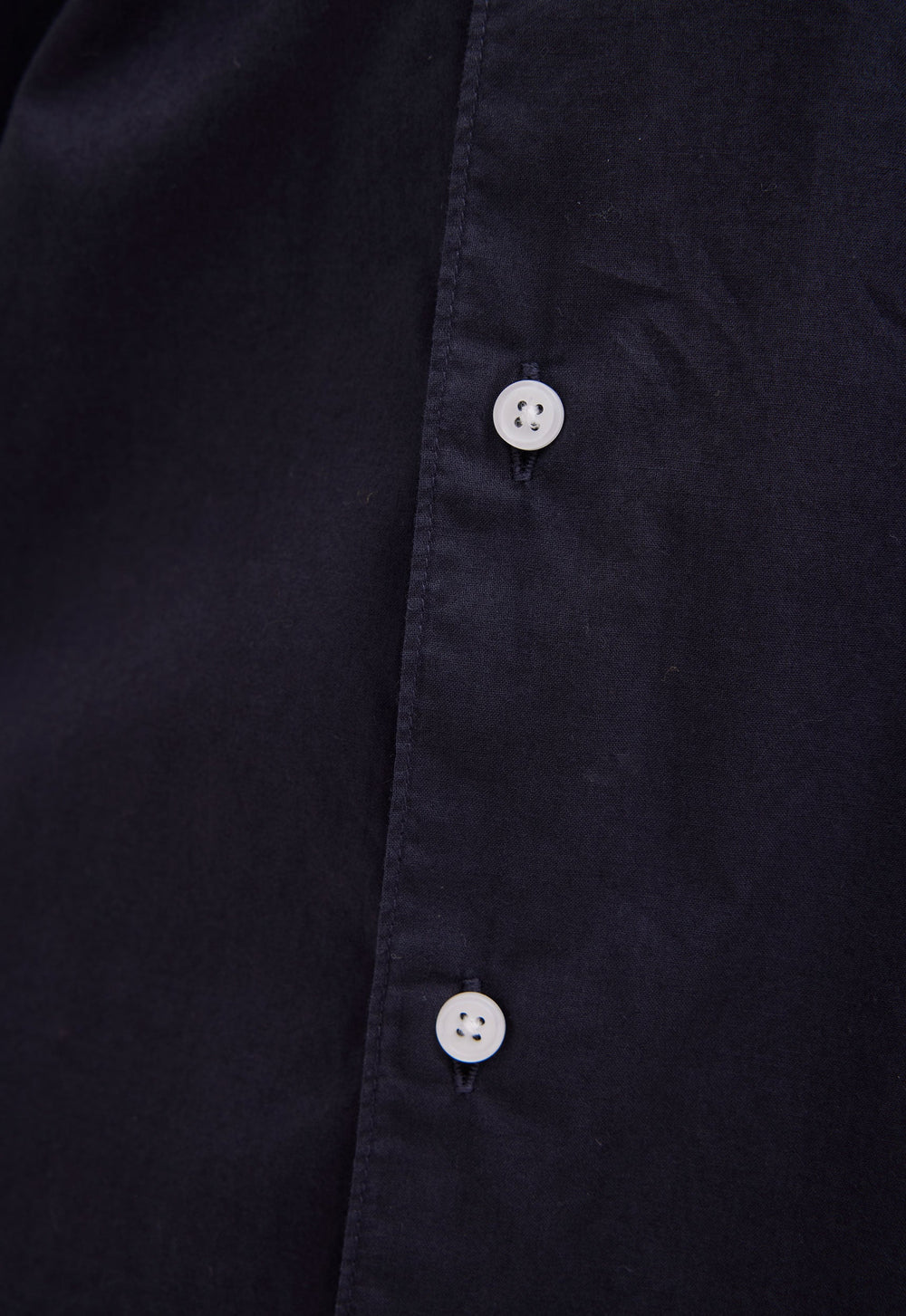 Jac+Jack Folded Collar Cotton Shirt - Navy